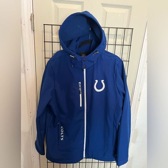 Indianapolis Colts Soft Shell Full Zip Jacket with Removable Hood - Picture 1 of 10